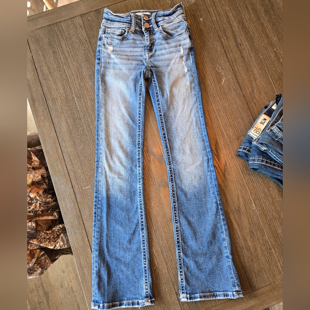 Bke Stella Mid rise tailored boot cut jeans size 22 x 31.5